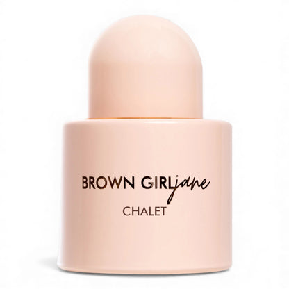 Brown Girl Jane Chalet fragrance sample – retail bottle shown for decanting into 1ml–10ml samples.