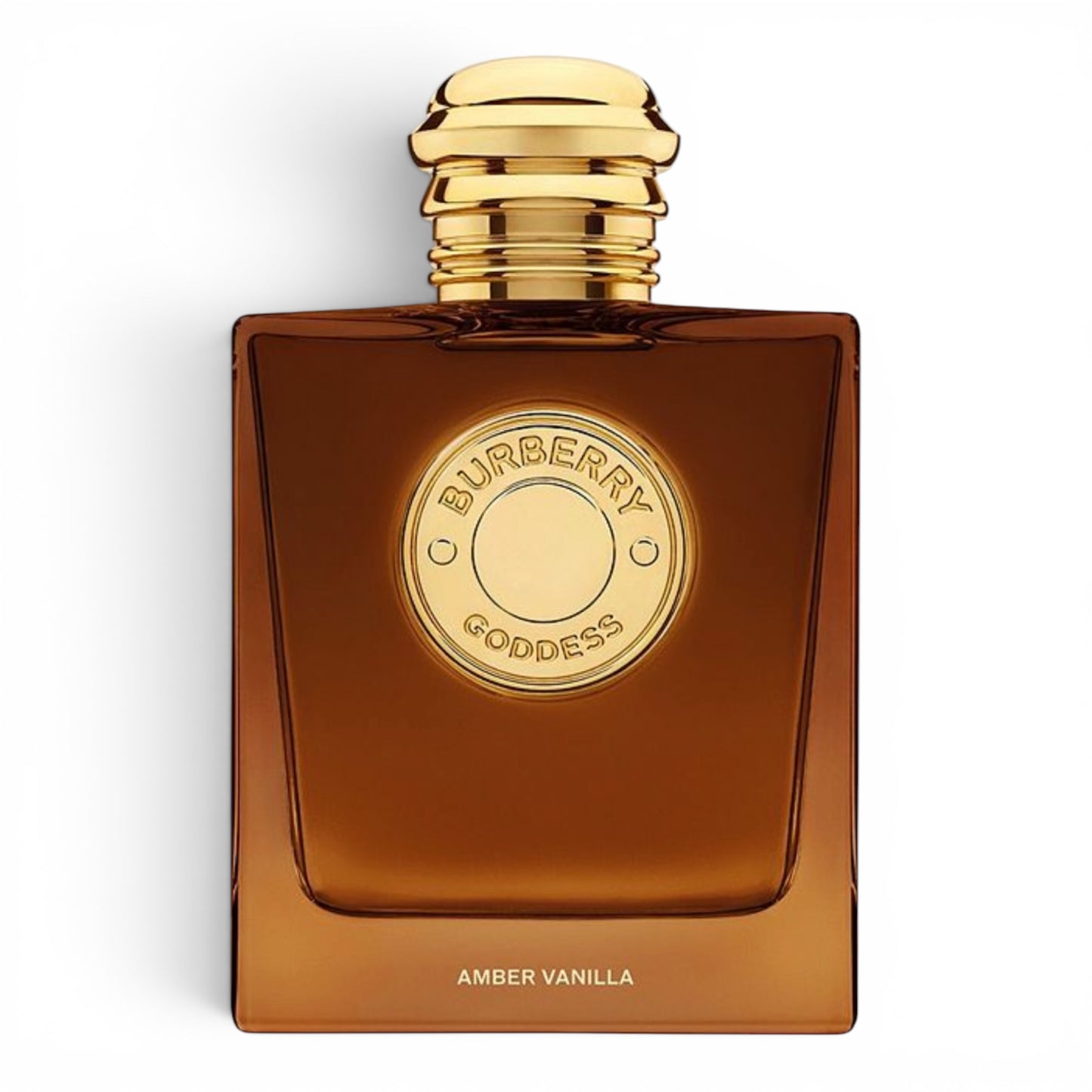 Burberry Goddess Amber Vanilla Eau de Parfum Intense bottle on white background