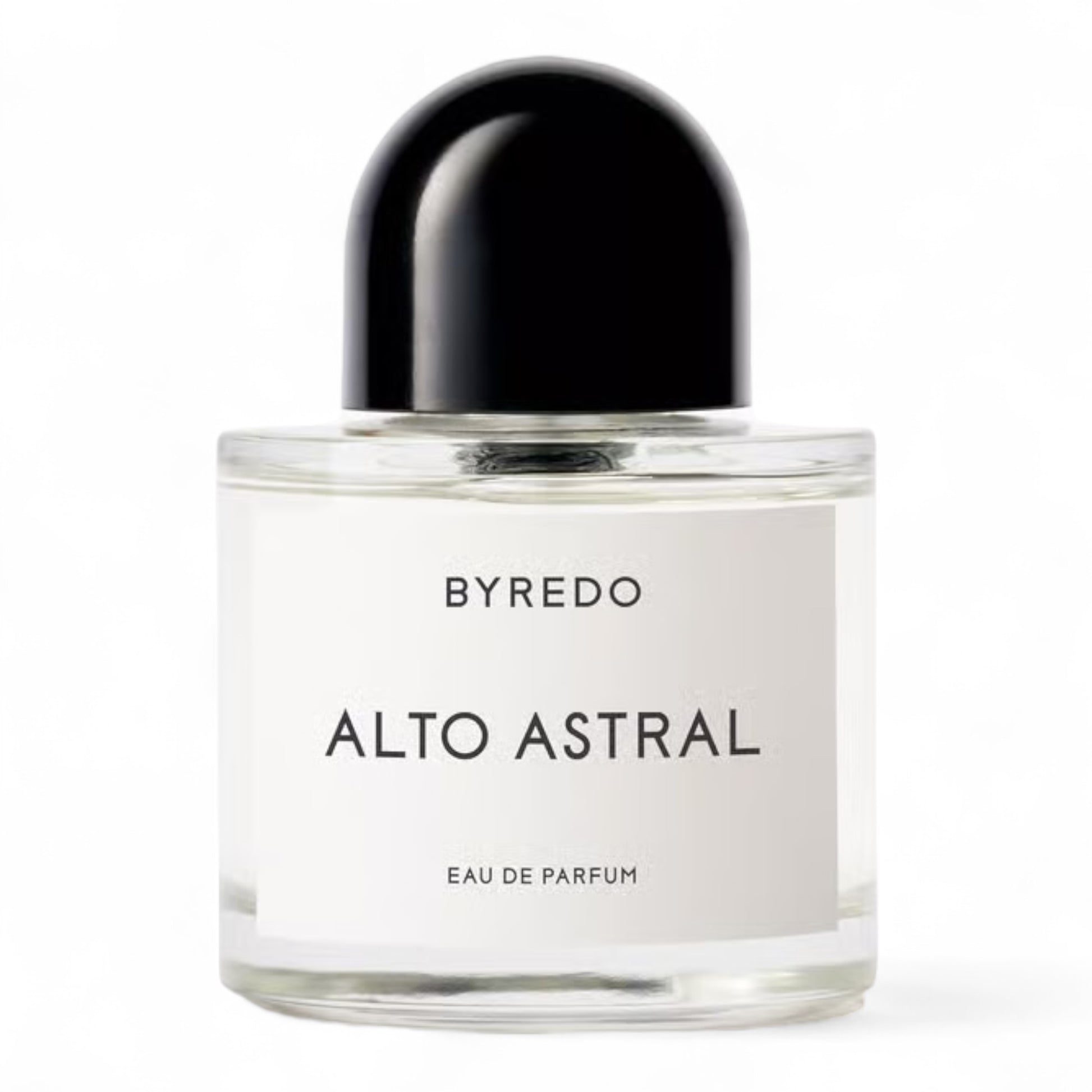 Byredo Alto Astral fragrance sample – a fresh gourmand perfume with coconut, salted amber, and jasmine, shown in 100ml full-size bottle