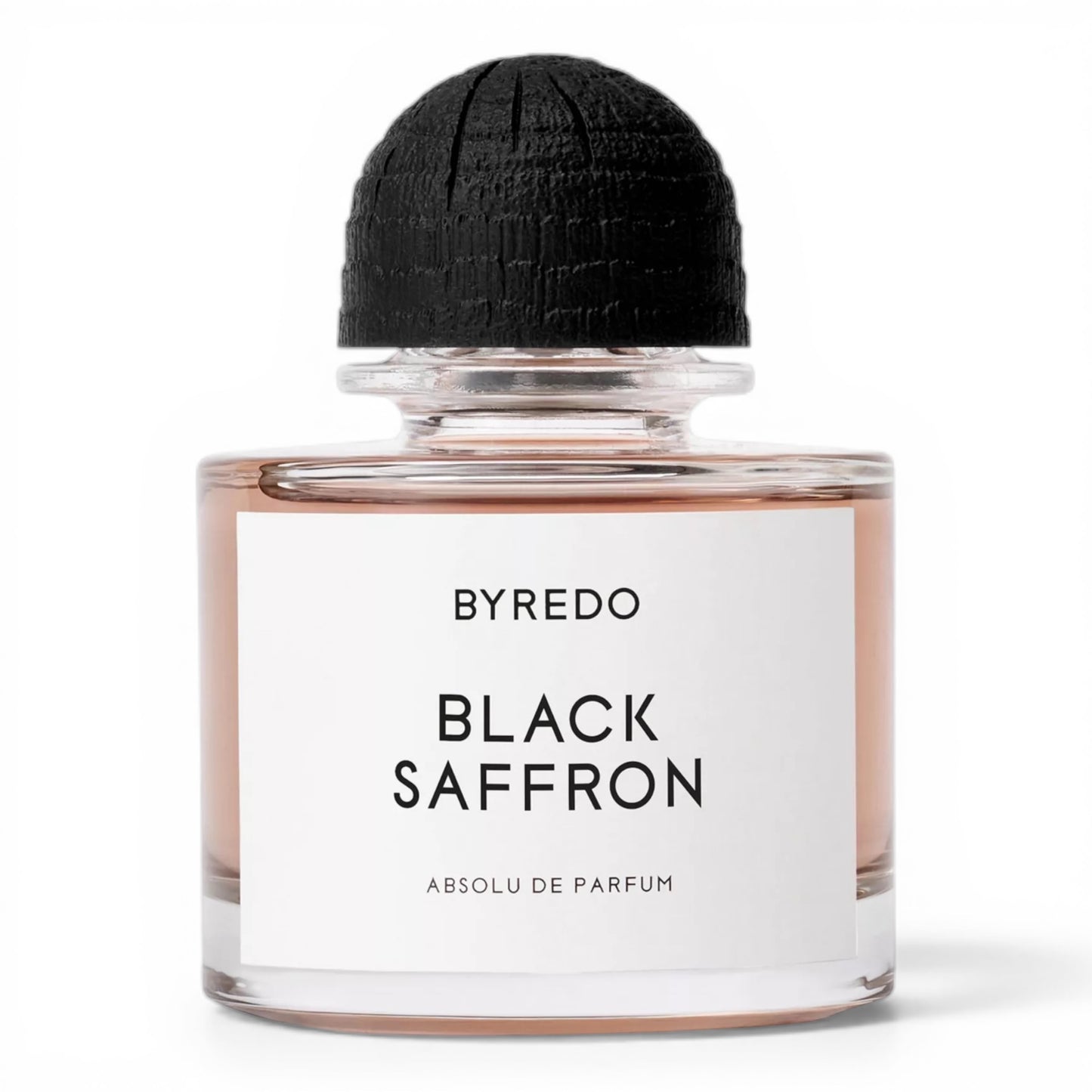 Byredo Black Saffron Absolu perfume bottle on white background