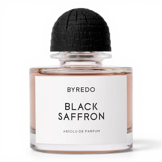 Byredo Black Saffron Absolu perfume bottle on white background