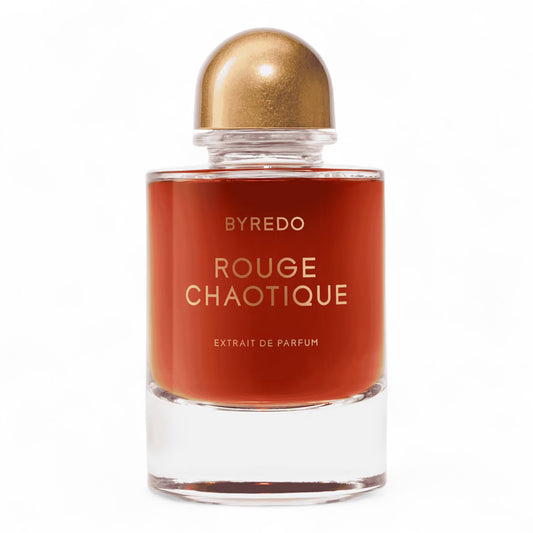 Byredo Rouge Chaotique 2025 fragrance sample – retail bottle shown for decanting into 1ml–10ml samples.