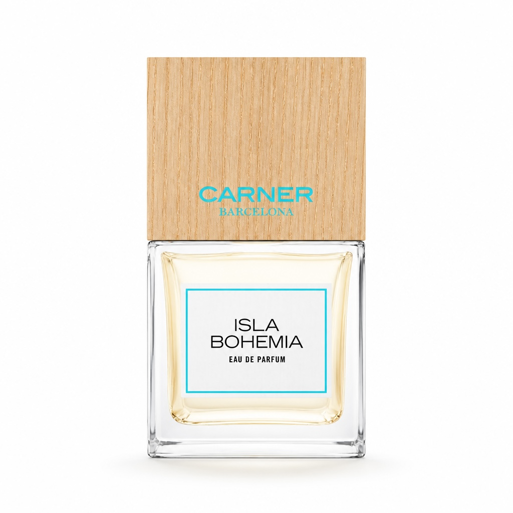 Carner Barcelona Isla Bohemia perfume bottle on white background