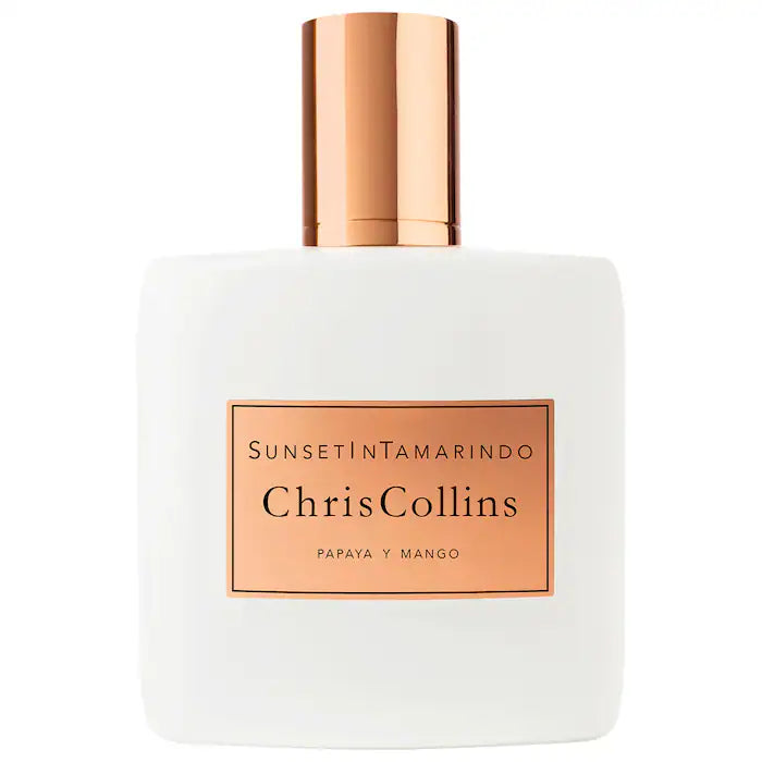 Chris Collins Sunset In Tamarindo Papaya Y Mango perfume bottle on white background