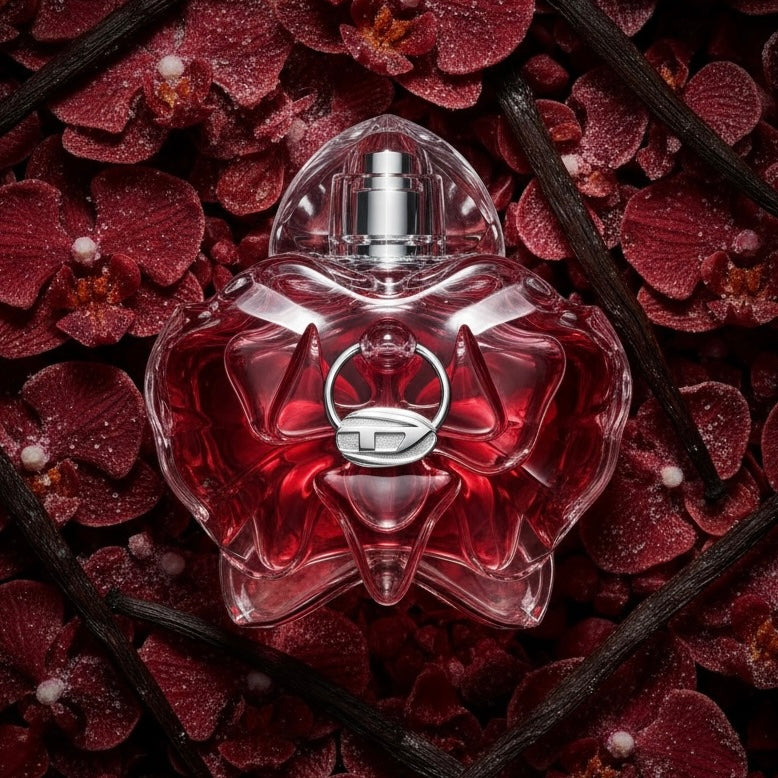 Diesel Only Desire styled with candied vanilla orchid and vanilla pods