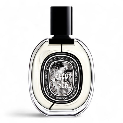 Diptyque Fleur de Peau fragrance sample - soft musk and iris perfume in 75ml full-size bottle.