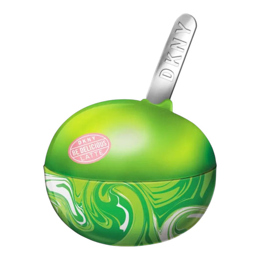 DKNY Be Delicious Latte Matcha perfume bottle on white background
