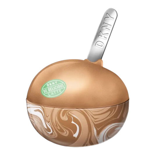 DKNY Be Delicious Latte Pistachio perfume bottle on white background
