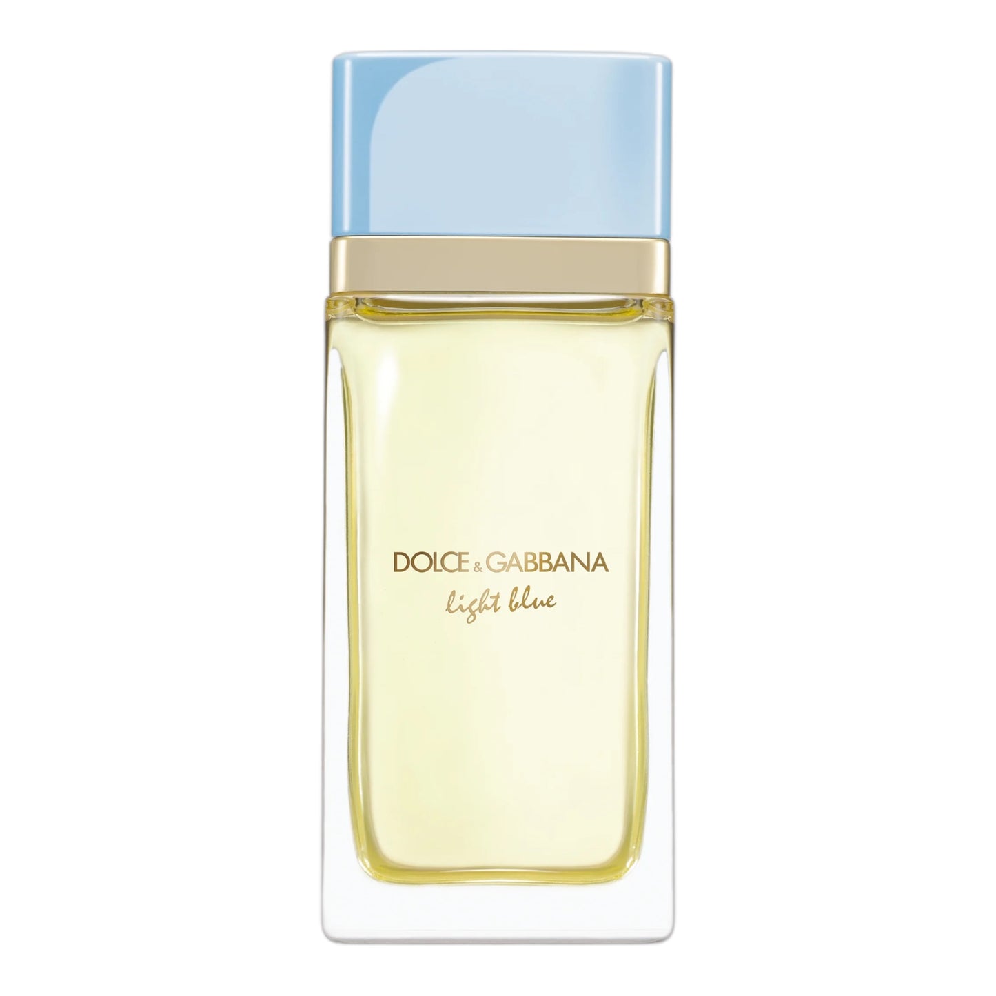 Dolce & Gabbana Light Blue Eau de Parfum for women perfume bottle on white background