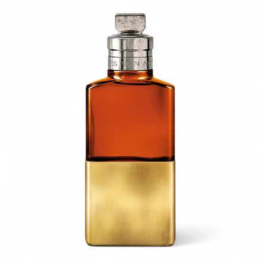 Dries Van Noten Havana Gold fragrance sample - smoky gourmand with liquorice, tobacco and cinnamon, pictured full 100ml bottle
