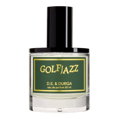 DS & Durga Golfjazz perfume bottle on white background