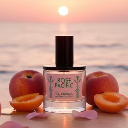 D.S. & DURGA Rose Pacific styled on a sunny California coastline with roses and apricots