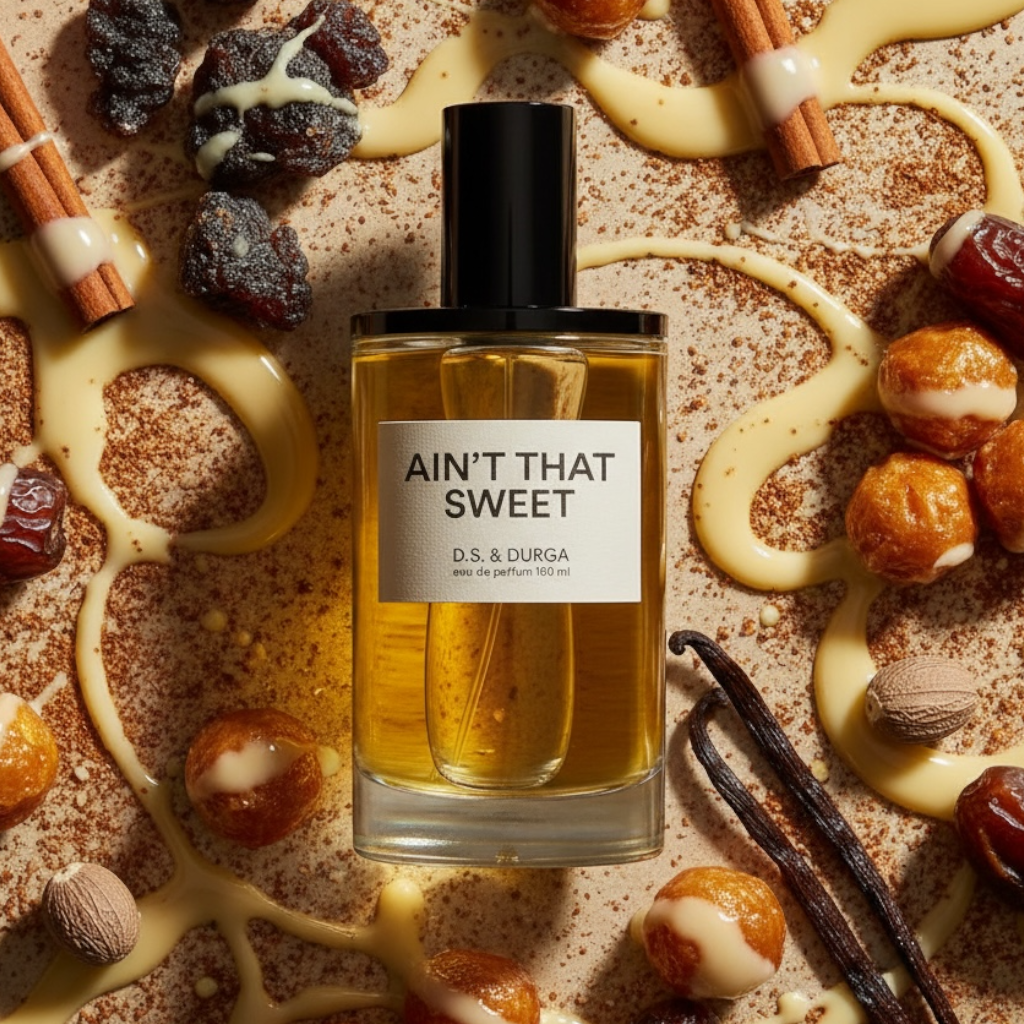 D.S. & DURGA Ain't That Sweet styled with dates, praline, condensed milk, Bourbon vanilla and cinnamon