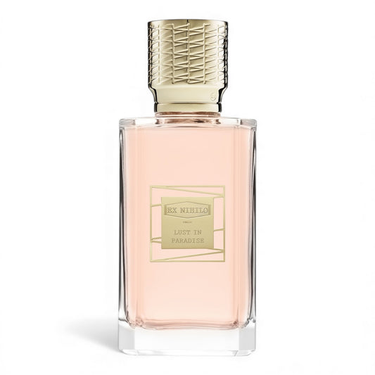 Ex Nihilo Lust in Paradise fragrance sample – retail bottle shown for decanting into 1ml–10ml samples.