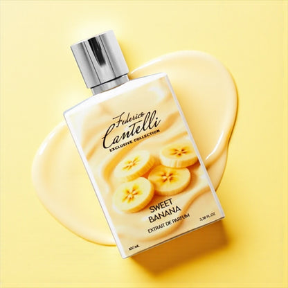 Federico Cantelli Sweet Banana perfume sample – creamy banana and white floral fragrance in a warm, sunny tropical setting