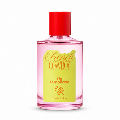 French Cowboy Fig Lemonade perfume bottle on white background