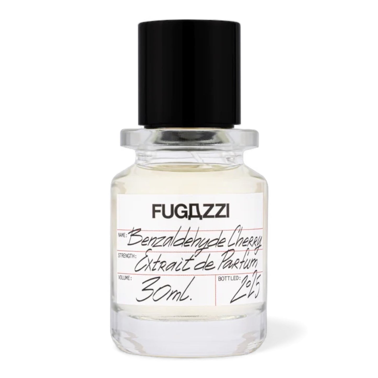 Fugazzi Benzaldehyde Cherry fragrance sample showing cherry centred fruity notes for decanting into 1ml to 10ml vials.