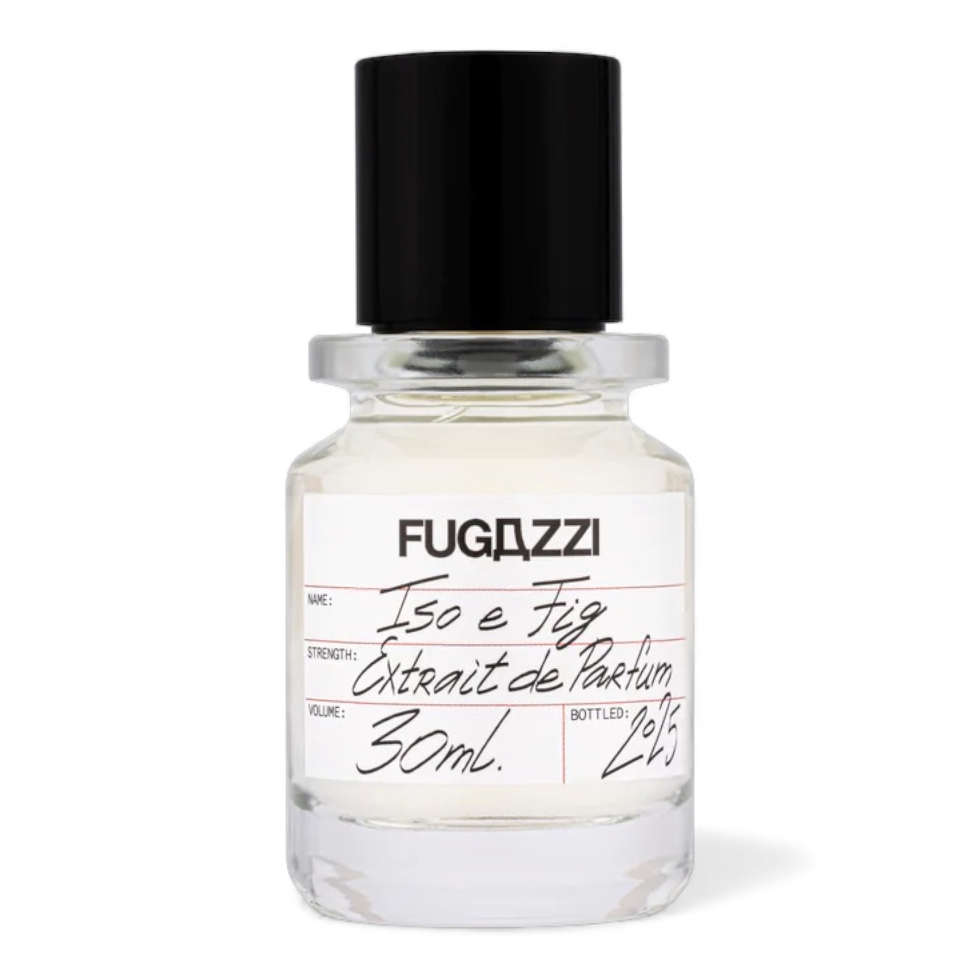 Fugazzi Iso E Fig fragrance sample showing fresh fig notes and soft woods for decanting into 1ml to 10ml vials.