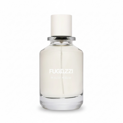 Fugazzi Miauw Miauw perfume bottle on white background