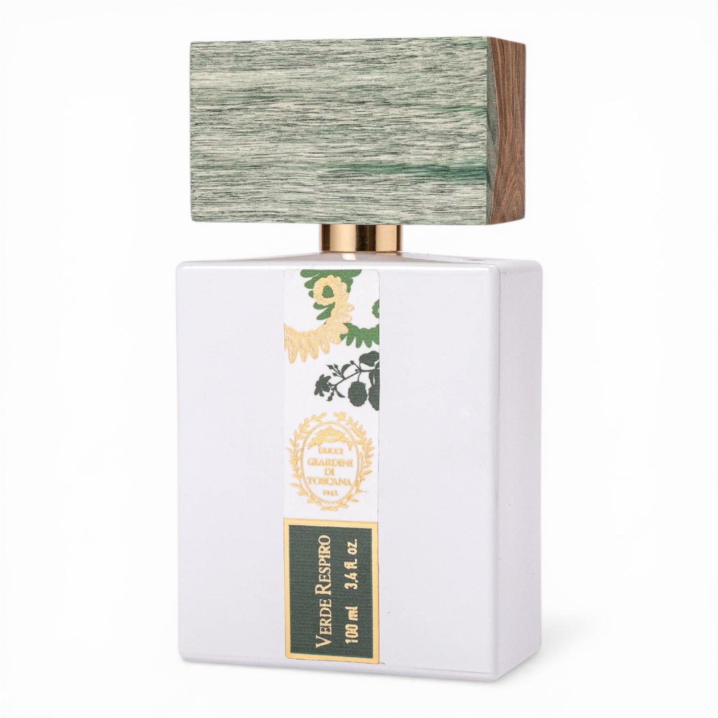 Giardini di Toscana Verde Respiro perfume bottle on white background