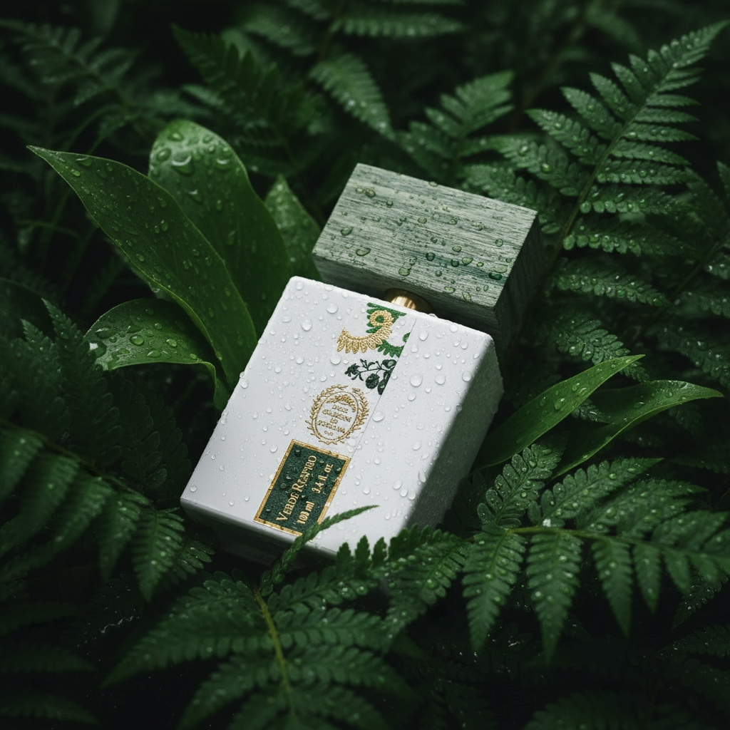 Giardini di Toscana Verde Respiro perfume styled in a fresh, natural setting