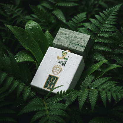 Giardini di Toscana Verde Respiro perfume styled in a fresh, natural setting
