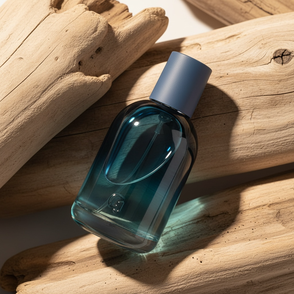 Glossier You Soie perfume styled in a soft sunset beach setting