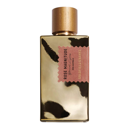 Goldfield and Banks Rose Magnitude perfume bottle on white background
