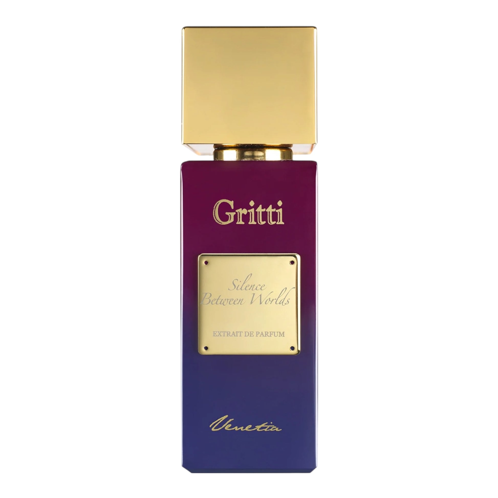 Gritti Silence Between Worlds perfume bottle on white background
