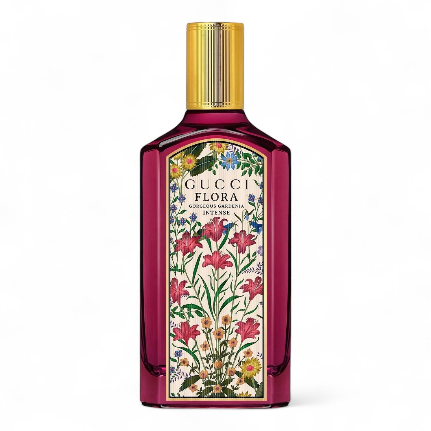 Gucci Flora Gorgeous Gardenia Intense fragrance sample – floral woody perfume with mandarin, gardenia and sandalwood in full 100ml bottle.
