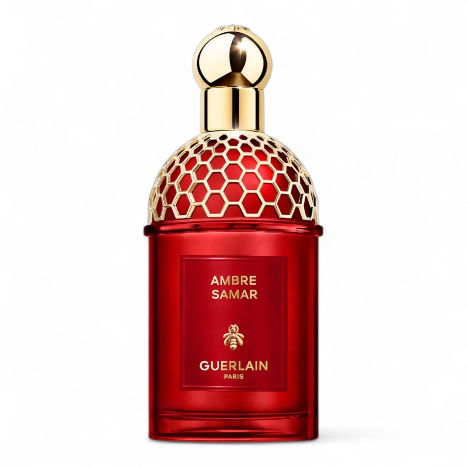 Guerlain Ambre Samar fragrance sample – amber, vanilla, and incense in 125ml bottle from the Absolus Allegoria collection.