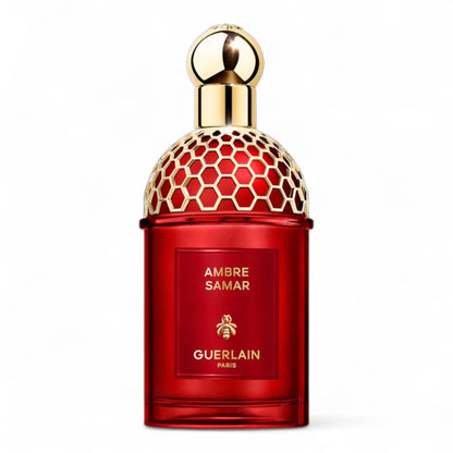Guerlain Ambre Samar fragrance sample – amber, vanilla, and incense in 125ml bottle from the Absolus Allegoria collection.