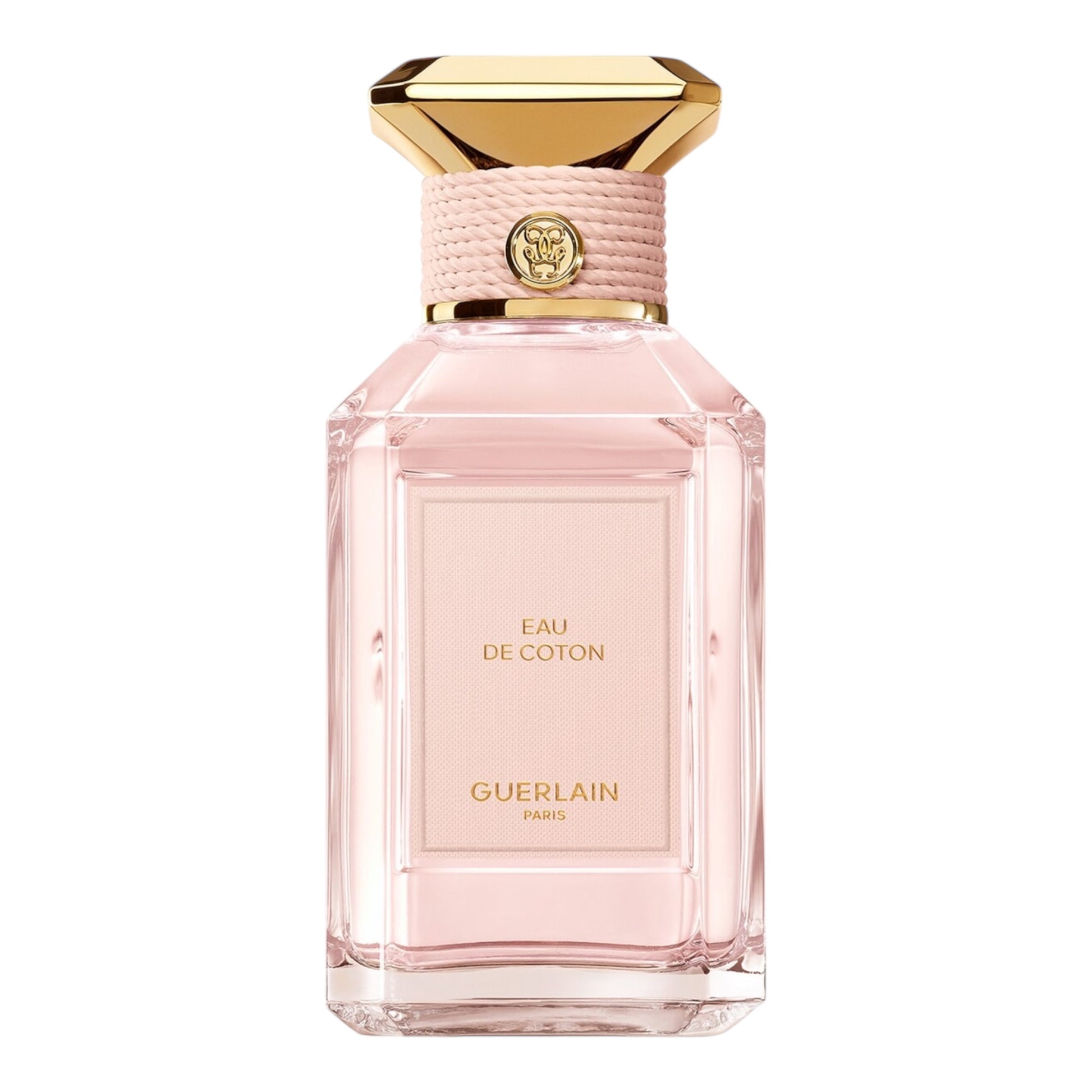 Guerlain Eau de Coton perfume bottle on white background