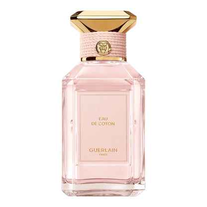 Guerlain Eau de Coton perfume bottle on white background