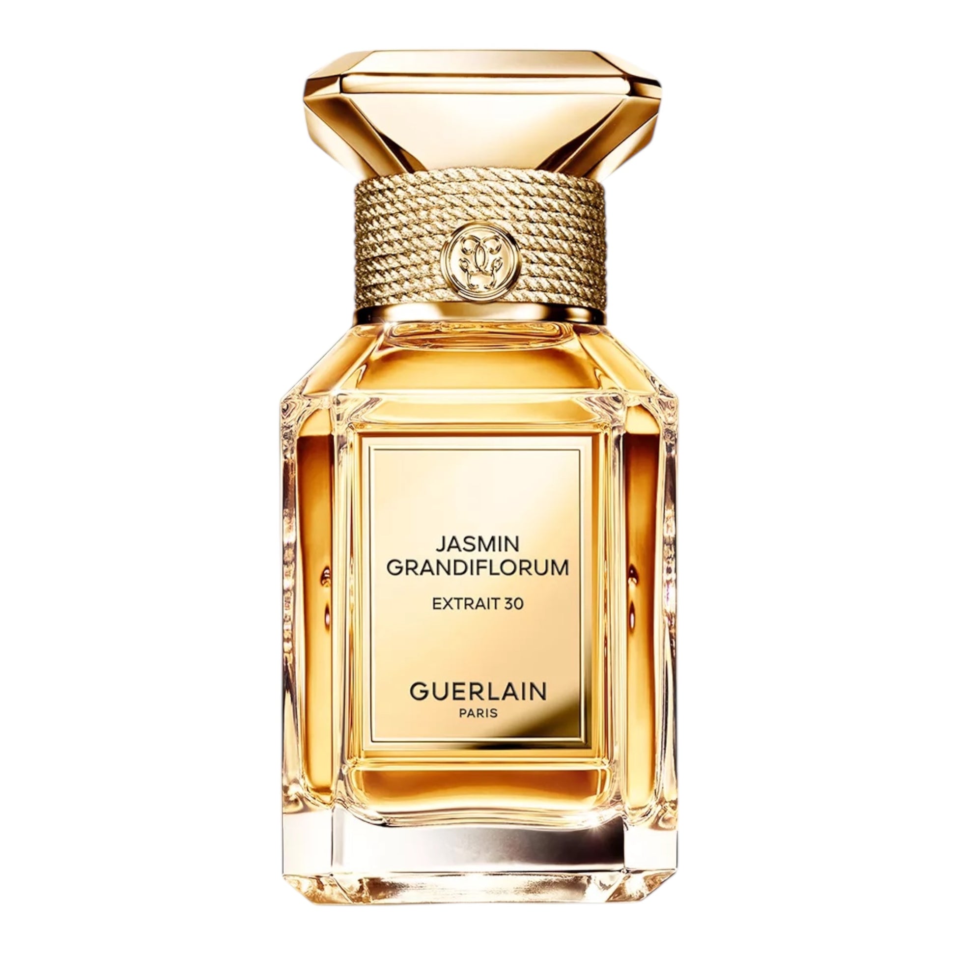 Guerlain Jasmin Grandiflorum Extrait 30 fragrance sample featuring radiant jasmine and creamy sandalwood for decanting into 1ml to 10ml glass atomisers.