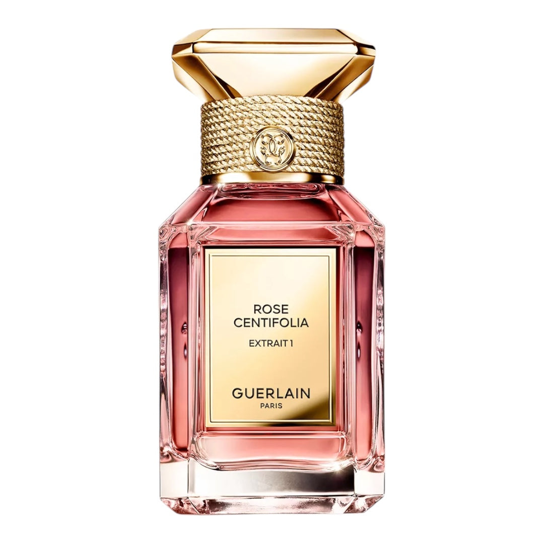 Guerlain Rose Centifolia Extrait 1 fragrance sample featuring rich rose absolute and deep woody notes for decanting into 1ml to 10ml glass atomisers.