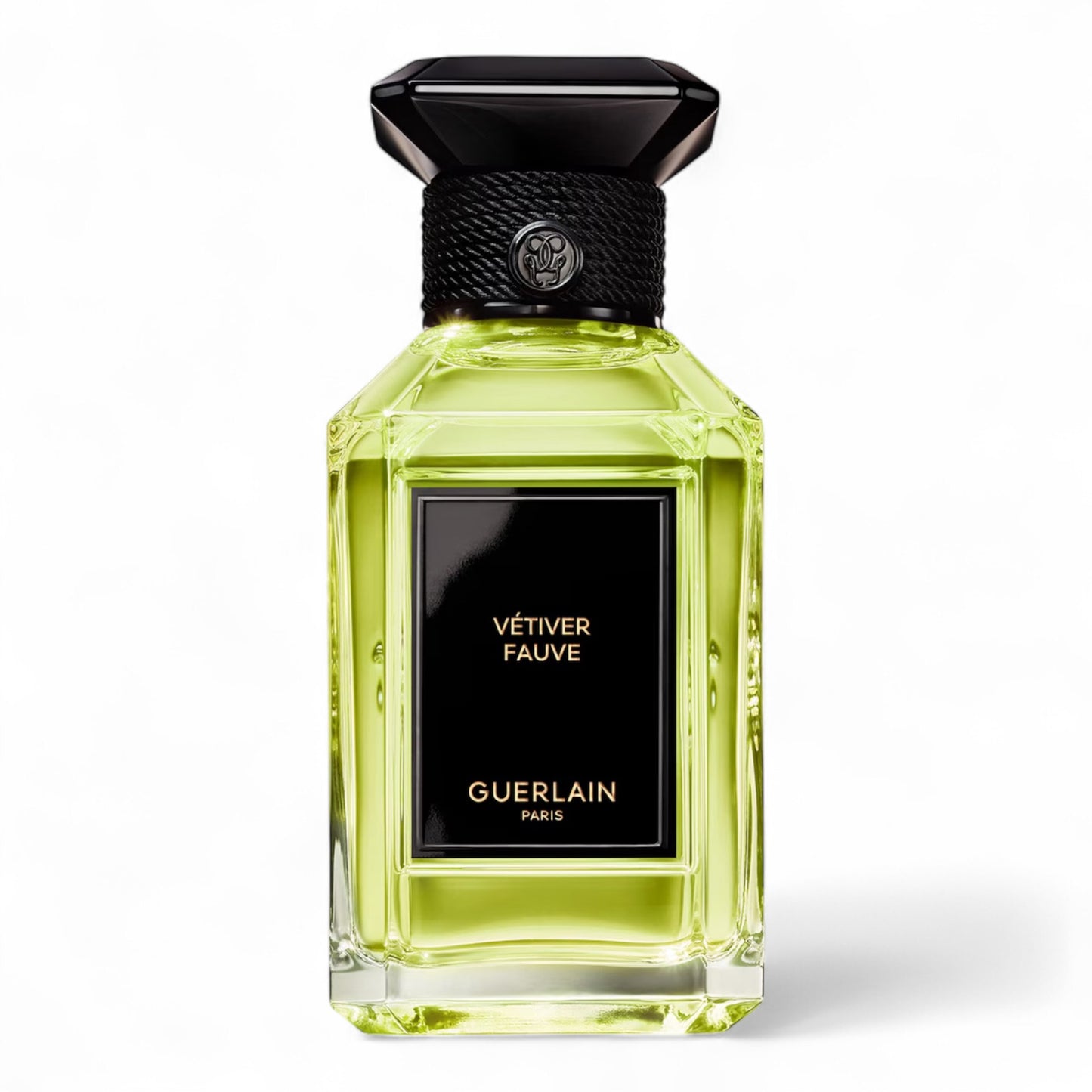 Guerlain Vétiver Fauve fragrance sample - green vetiver with fig, tonka and cypriol. 100ml full-size bottle shown