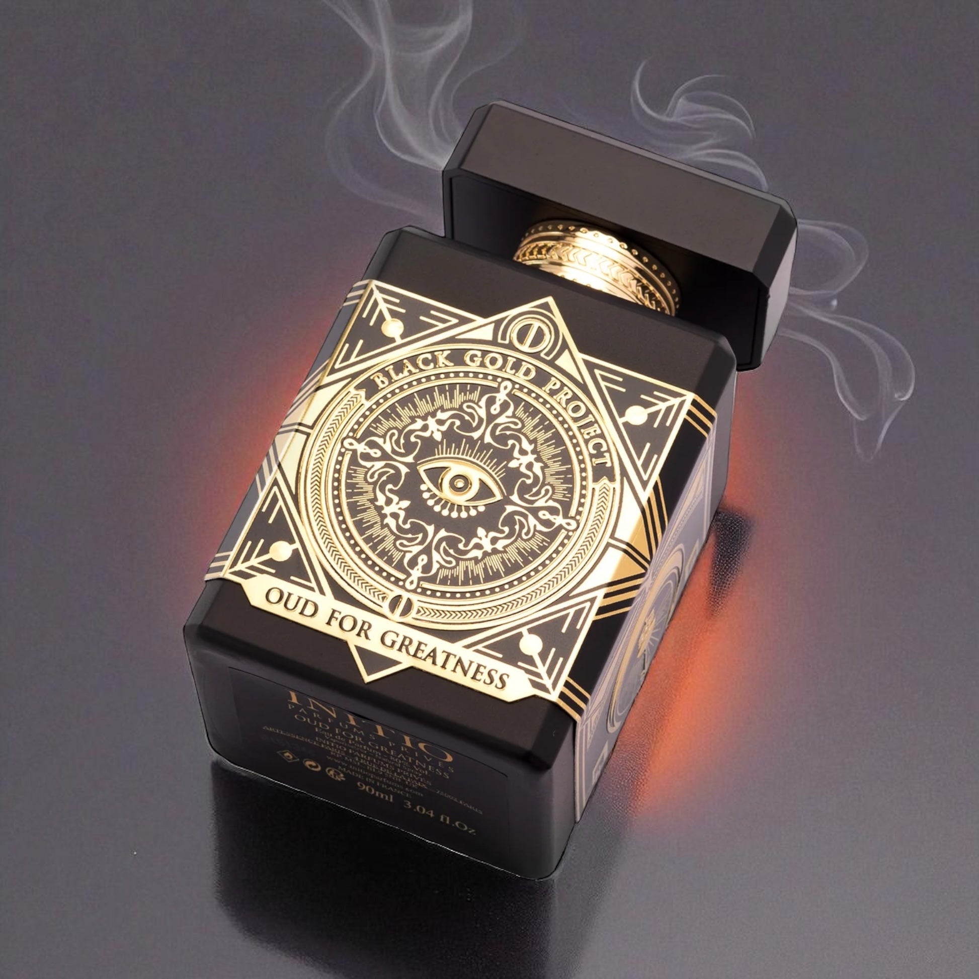 Initio Oud For Greatness perfume sample – majestic oud with saffron, lavender, and spiced woods.