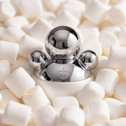 IRFÉ Marshmallow Musk perfume styled in a soft, airy marshmallow setting
