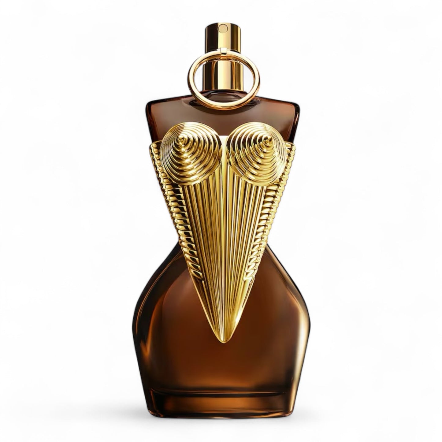 Jean Paul Gaultier Gaultier Divine Elixir fragrance sample – golden floral scent with salty tuberose and tonka bean, pictured 100ml full‑size bottle