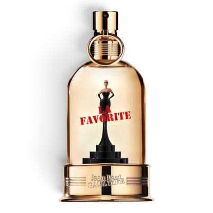 Jean Paul Gaultier La Favorite perfume bottle on white background