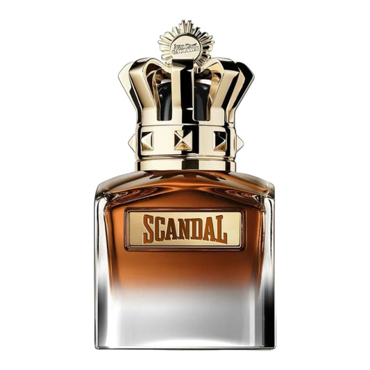 Jean Paul Gaultier Scandal Pour Homme Elixir perfume bottle on white background