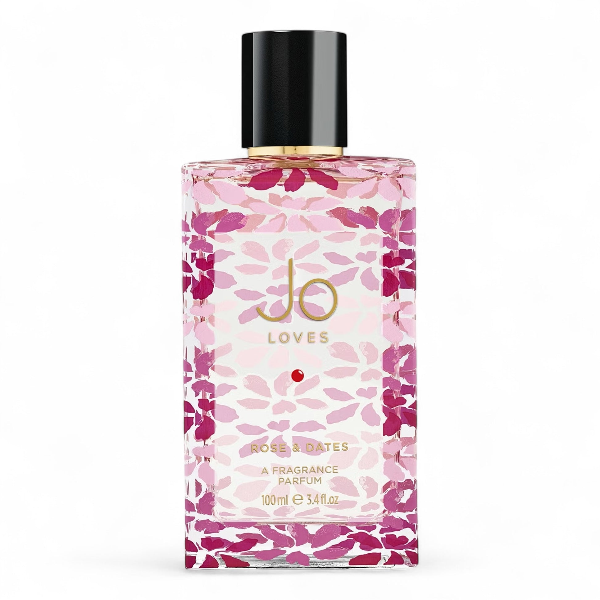 Jo Loves Rose & Dates fragrance sample – retail bottle shown for decanting into 1ml–10ml samples