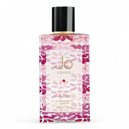 Jo Loves Rose & Dates fragrance sample – retail bottle shown for decanting into 1ml–10ml samples