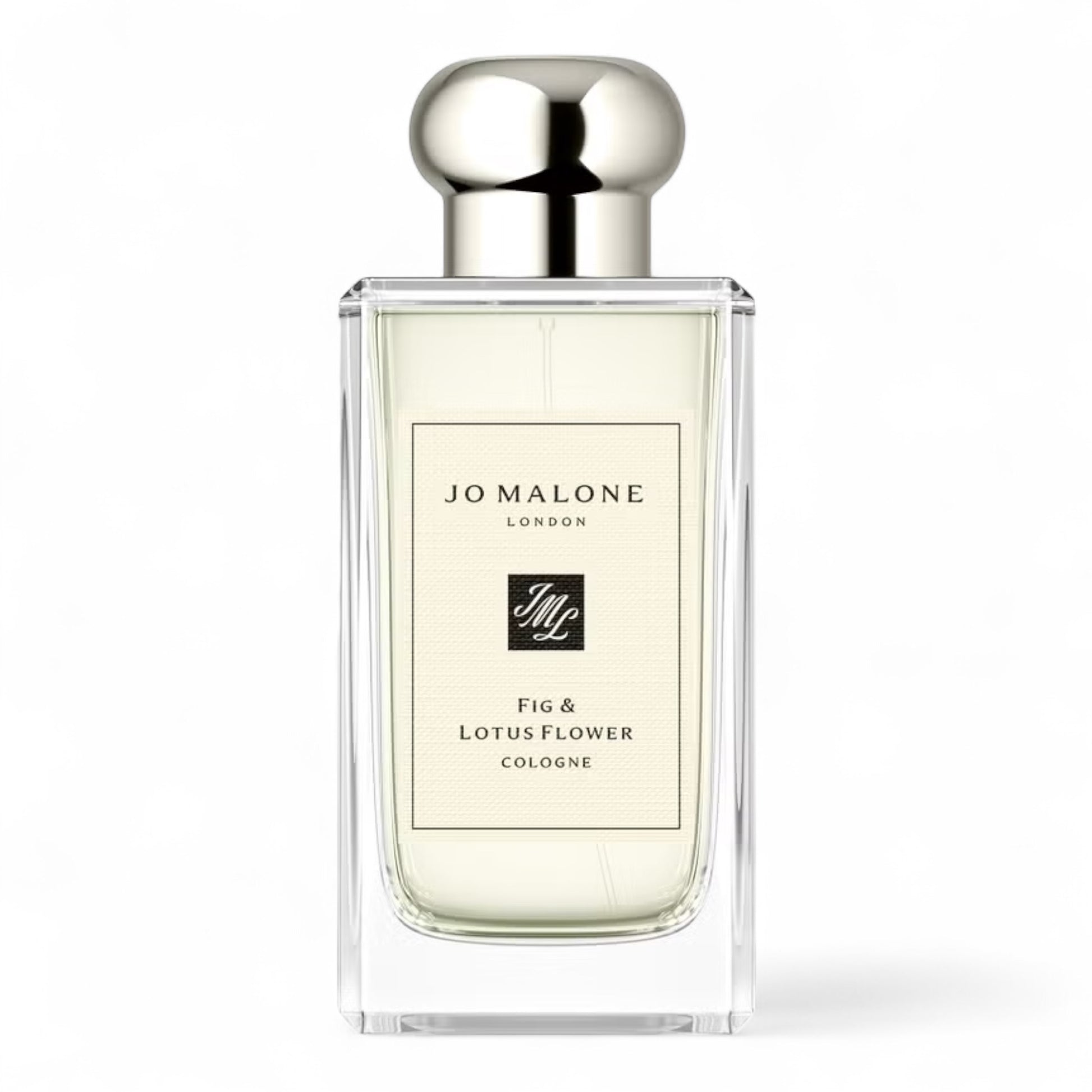 Jo Malone Fig & Lotus Flower fragrance sample - fig leaf, lotus flower and vetiver perfume in 100ml bottle.