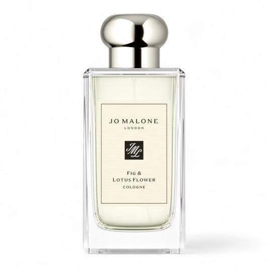 Jo Malone Fig & Lotus Flower fragrance sample - fig leaf, lotus flower and vetiver perfume in 100ml bottle.