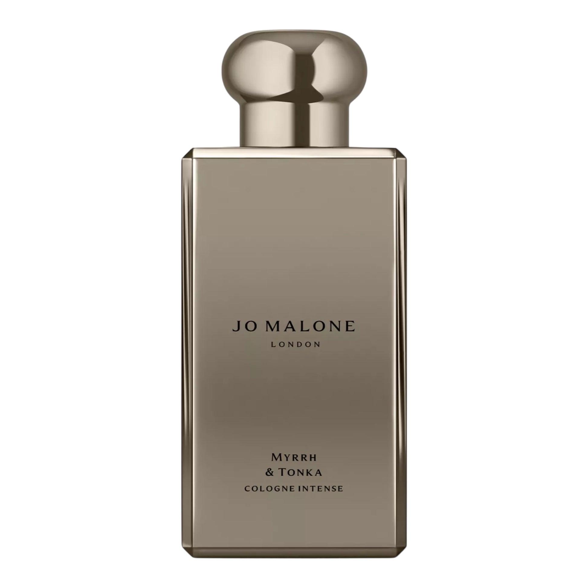Jo Malone Myrrh & Tonka Cologne Intense perfume bottle on white background