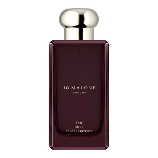 Jo Malone London Taif Rose Cologne Intense perfume bottle on white background