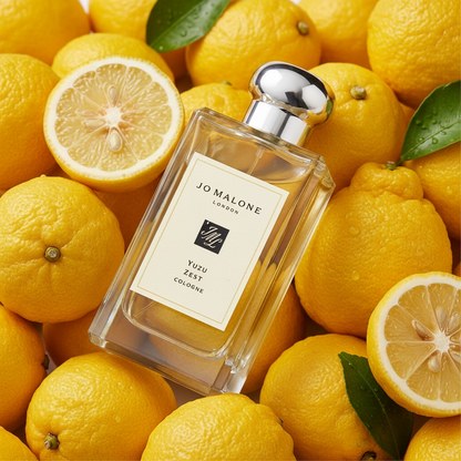 Jo Malone London Yuzu Zest Cologne 2026 styled in a bright citrus setting