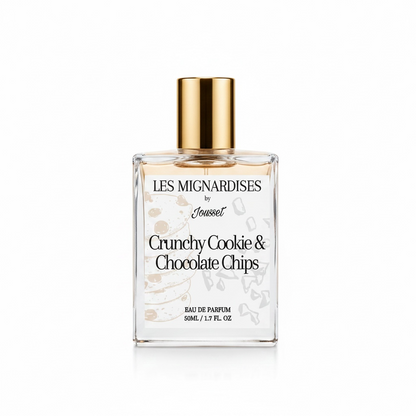 Jousset Crunchy Cookie & Chocolate Chips perfume bottle on white background